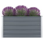 Jardiniere 100 x 100 x 45 cm acier galvanise gris