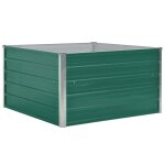 Jardinire 100 x 100 x 45 cm acier galvanis vert