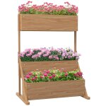 Jardinire carr potager 3 niveaux - inserts d'irrigation, feutre drainage inclus - bois sapin pr - ...