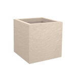Jardini�re carr�e volcania up effet pierre 21 l - beige calcaire - eda