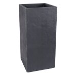 Jardiniere haute carr� volcania anthracite - 39x39x80cm 31l - eda plastiques