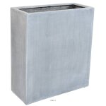 Jardini�re haute en fibre de verre h 90 cm gris ciment