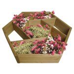 Jardini�re hwc - l70, pot de fleurs parterre de fleurs 7 compartiments, rectangulaire 100x87cm outdoor ...