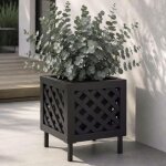 Jardini�re hwc - p86, bac a fleurs, pour l'int�rieur et l'ext�rieur, en bois d'acacia certifi� mvg, 42 ...