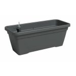 Jardiniere - plastique - anthracite - rectangulaire - l77, 9 x p24 x h22cm - artevasi
