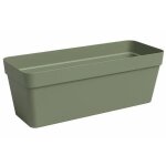 Jardiniere - plastique - vert cendre - rectangulaire - l49, 9 x p20 x h18, 1cm - artevasi
