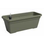 Jardiniere - plastique - vert sec - rectangulaire - l57, 9 x p24, 3 x h22cm - artevasi