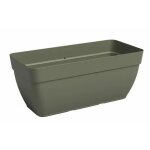 Jardiniere - plastique - vert sec - rectangulaire - l57, 9 x p37 x h33, 5cm - artevasi