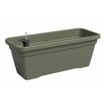 Jardiniere - plastique - vert sec - rectangulaire - l77, 9 x p24 x h22cm - artevasi