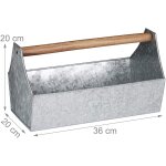 Jardinière avec poignée en bois pot de fleur plante caisse en zinc gris helloshop26 13 0000622 4 Jardinière avec poignée en bois pot de fleur plante caisse en zinc gris helloshop26 13 0000622 4