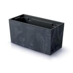 Jardiniere prosperplast urbi case betton effect bote a fleurs - longueur : 395 mm - anthracite
