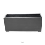 Jardinière rectangulaire en fibre de verre h 40 cm noir Jardinière rectangulaire en fibre de verre h 40 cm noir