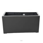 Jardinière rectangulaire en fibre de verre h 50 cm noir Jardinière rectangulaire en fibre de verre h 50 cm noir