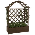 Jardini�re sur pied hwc - p66, bac a plantes / a fleurs, pot de fleurs, treillis, tuteur, espalier en ...