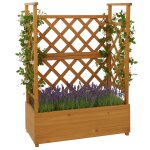 Jardini�re sur pied hwc - p67, bac a plantes / a fleurs, pot de fleurs, treillis, tuteur, espalier en ...