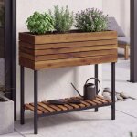 Jardini�re sur pied hwc - p84, bac a fleurs, jardini�re, pot de fleurs, meuble de rangement d'ext�rieur ...