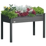 Jardini�re sur pieds potager dim. 122l x 56l x 76h cm inserts d�irrigation + feutre de drainage inclus ...