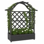 Jardini�re sur pied sur�lev�e hwc - p66, bac a plantes / a fleurs, pot de fleurs, treillis, tuteur, espalier ...