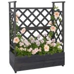 Jardini�re sur pied sur�lev�e hwc - p67, bac a plantes / a fleurs, pot de fleurs, treillis, tuteur, espalier ...