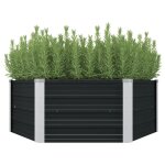 Jardinière surélevée anthracite 129x129x45 cm acier galvanisé Jardinière surélevée anthracite 129x129x45 cm acier galvanisé