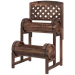 Jardini�re sur�lev�e potager sur pied 2 niveaux et treillis