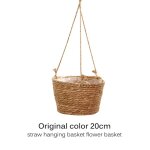 Jardini�re suspendue en macram�, support mural pour plantes, panier de fleurs, d�corations de balcon