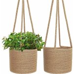 Jardini�res suspendues panier suspendu en corde de jute cintre pour plantes tiss� support pour plantes ...