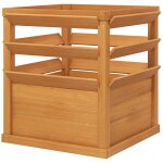 Jardini�re avec treillis fa�on persienne dim. 65l x 65l x 73h cm bois de sapin pr� - huil�
