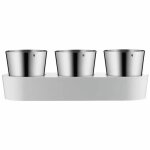 Jardini�re - wmf - 06. 4130. 6040 - acier inoxydable - syst�me d'arrosage automatique - 3 pots