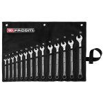 Jeu de 10 cl�s mixtes longues ovg grip 441 - 7 � 22 mm en trousse textile - facom - 441. jv14grppb