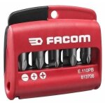 Jeu de 10 embouts de vissage mixtes 1 / 4  facom e. 110pb