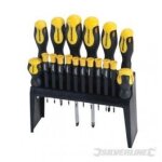 Jeu de 18 tournevis  manche caoutchout - 18 pcs