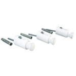 Jeu de 3 consoles blanc universel pour sche serviette