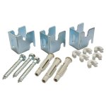 Jeu de 3 fixations r�glables pour radiateur en acier lamellaire somatherm for you