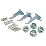 Jeu de 3 fixations réglables pour radiateur en aluminium + kit de réductions (2 réductions droites et ... Jeu de 3 fixations réglables pour radiateur en aluminium + kit de réductions (2 réductions droites et ...