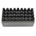 Jeu de 36 pieces, poincons de lettres et chiffres a frapper 8 mm