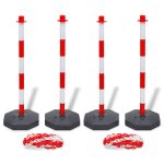 Jeu de 4 poteaux  chane et 2 chanes en plastique 10m chacune bases remplissables