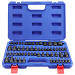 Jeu de 60 douilles torx workpro, torx interieur et exterieur 1 / 4, 3 / 8 et 1 / 2, coffret douilles ...