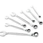 Jeu de 7 cls mixtes a cliquet mtriques 8 a 19 mm - systme ultra - grip antidrapant - mcanisme a ...