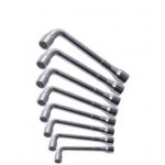 Jeu de 8 cls  pipe dbouches ks, 8 - 10 - 11 - 13 - 17 - 19 - 22 - 24 mm - carton - 6x6 pans