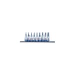 Jeu de 9 douilles tournevis torx 1 / 4 sur rail - t8 à t40 Jeu de 9 douilles tournevis torx 1 / 4 sur rail - t8 à t40