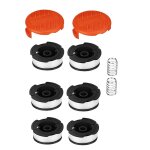 Jeu de bobines de fil de coupe de rechange pour black + decker af - 100 6 spools