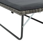 Jeu de canap� de jardin 5 pcs r�sine tress�e gris