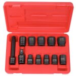 Jeu de douilles � choc 1 / 2 , 12 pces