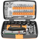 Jeu douilles et d'embouts 38pcs 1 / 4 , d'outils  tournevis  cliquet - coffret  cliquet - petit jeu ...