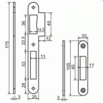 Jeux de gâches plates pour serrure 3 points trilogiaâ® ii metalux Jeux de gâches plates pour serrure 3 points trilogiaâ® ii metalux
