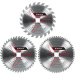Jeu de lames de scie circulaire carbure ? 254 x 30 x 3, 2 mm ? 24, 42, 60 dents