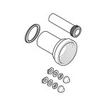 Jeu de manchettes pour cuvette suspendue - longueur 185 mm geberit