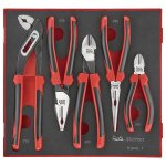 Jeu de pinces 5 pi�ces tpr ted - tray teng tools ted441 - t