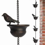 Jeu de pluie pour gouttires, gouttires, descente pluviale, jeu de pluie, oiseaux sur tasses, bas, jeu ...